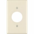Leviton 1-Gang Smooth Plastic Single Outlet Wall Plate, Light Almond 000-78004-000